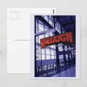 Raleigh North Carolina Union Station Treinreizen Briefkaart (Voorkant / Achterkant)