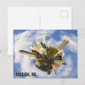 Raleigh North Carolina Unique City Skyline Foto Briefkaart (Voorkant / Achterkant)