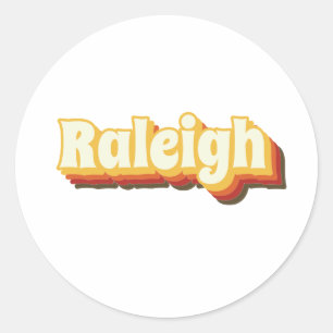 Raleigh Retro  tekst Ronde Sticker