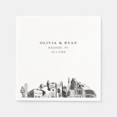 Raleigh Trouwpapier Cocktail servet (Voorkant)