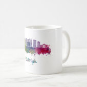 Raleigh V2 skyline in watercolor Koffiemok (Voorkant rechts)