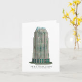 Raleigh van de binnenstad, NC Notecards Kaart (Gele Bloem)