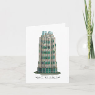 Raleigh van de binnenstad, NC Notecards Kaart