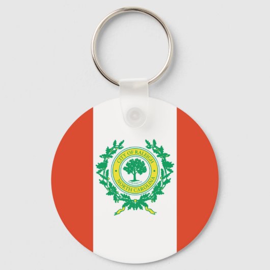 Raleigh, Vlag North Carolina Sleutelhanger (Voorkant)