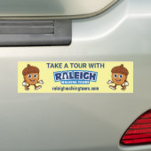 Raleigh Walking Tours Cute Acorn Bumpersticker (Op auto)