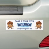 Raleigh Walking Tours Cute Acorn Bumpersticker (Op auto)