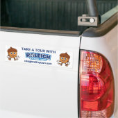 Raleigh Walking Tours Cute Acorn Bumpersticker (Op Truck)