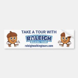 Raleigh Walking Tours Cute Acorn Bumpersticker