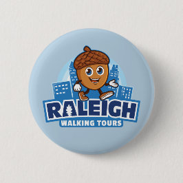 Raleigh Walking Tours Cute Acorn Button