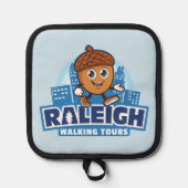 Raleigh Walking Tours Cute Acorn Logo Pannenlap (Voorkant)
