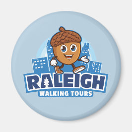 Raleigh Walking Tours Cute Acorn Magneet