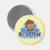 Raleigh Walking Tours Cute Acorn Magnet (Voorkant / Achterkant)