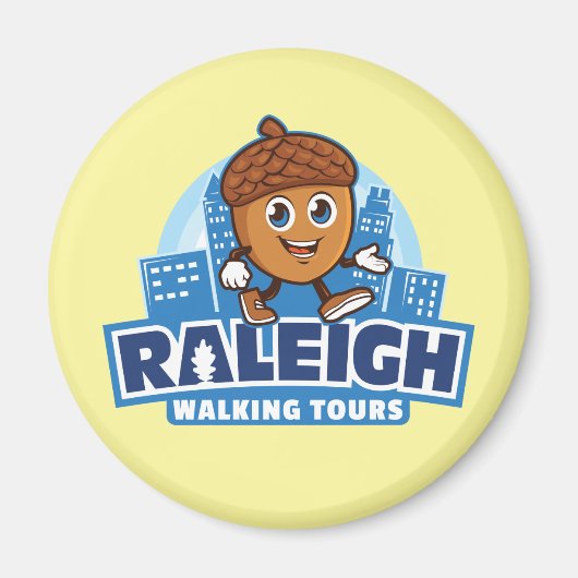 Raleigh Walking Tours Cute Acorn Magnet (Voorkant)