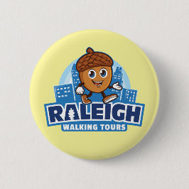 Raleigh Walking Tours Cute Acorn Ronde Button 5,7 Cm