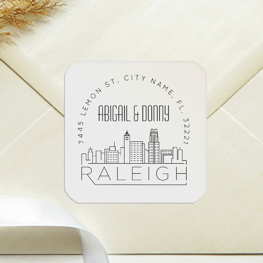 Raleigh Wedding | Afdichting van vooraf geadressee Vierkante Sticker