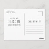 Raleigh Wedding | Gestileerde skyline De datum ops Briefkaart (Achterkant)
