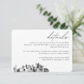 Raleigh Wedding Hotel Kamer Blok Details Informatiekaartje (Staand voorkant)