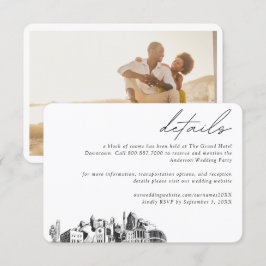 Raleigh Wedding Hotel Kamer Blok Details Informatiekaartje