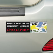 RALENTIR IN HET BEWAREN VAN MENSELIJK EN DIERLIJK  BUMPERSTICKER (Op auto)