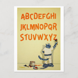 Ralfabet Cat briefkaart