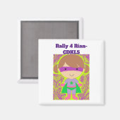 Rally 4 Rian Gear om CDKL5 Bewustmamaand te steune Magneet (Voorkant / Achterkant)