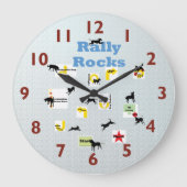 Rally Dog Clock Grote Klok (Voorkant)