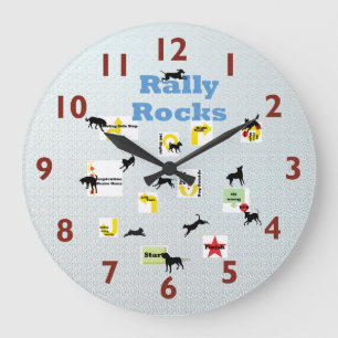 Rally Dog Clock Grote Klok
