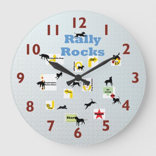 Rally Dog Clock Grote Klok (Voorkant)