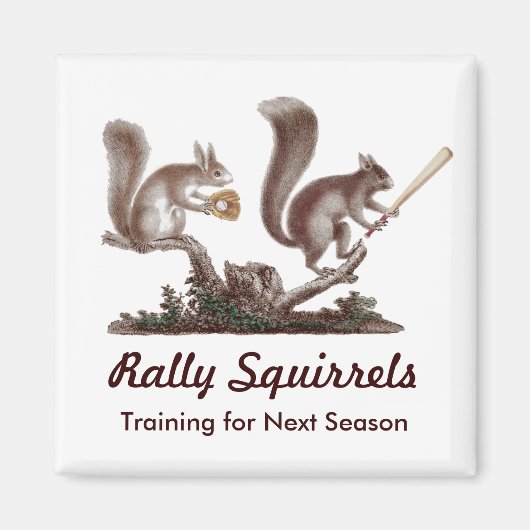 Rally Eekhoorns Training voor volgend seizoen Grap Magneet (Voorkant)