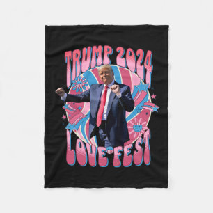 Rally Love Fest Dancing Retro Groovy Grappige Lief Fleece Deken