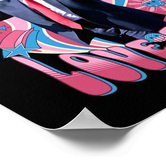 Rally Love Fest Dancing Retro Groovy Grappige Lief Poster (Hoek)