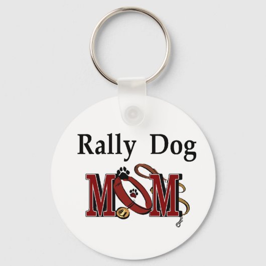 Rally Obedience Dog Mam Gifts Sleutelhanger (Voorkant)