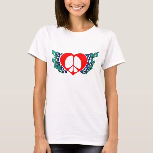 Rally om Sanity Peace Wings te herstellen T-shirt (Voorkant)