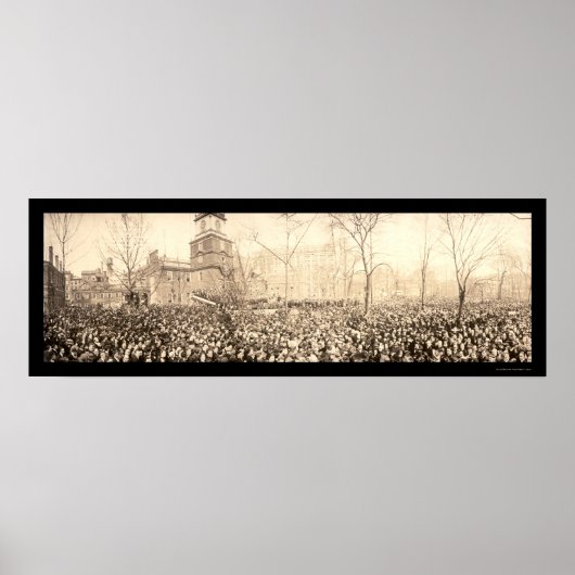 Rally Philadelphia WWI Foto 1917 Poster (Voorkant)