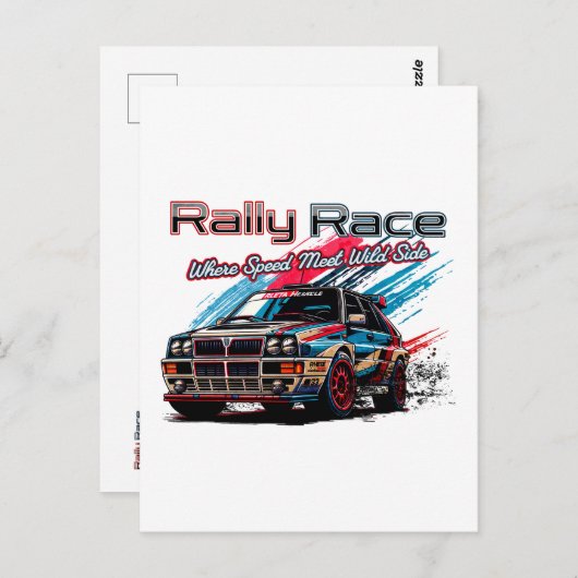 RALLY RACE  - WANNEER SNELHEID DE WILDE KANT ONTMO BRIEFKAART (Voorkant / Achterkant)
