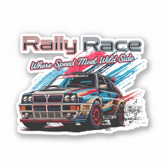 RALLY RACE  - WANNEER SNELHEID DE WILDE KANT ONTMO STICKER (Voorkant)