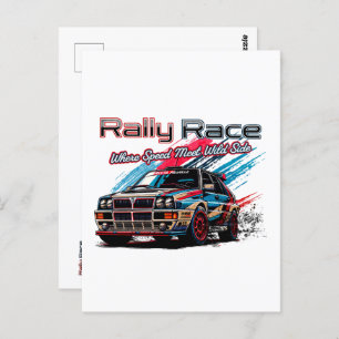 RALLY RACE - WANNEER SNELHEID ONTMOET WILD SIDE! BRIEFKAART