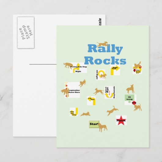 Rally Rocks Briefkaart (Voorkant / Achterkant)