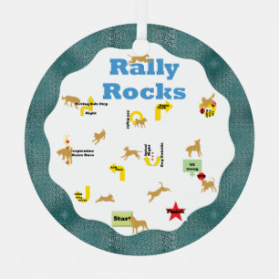 Rally Rocks Honden Metalen Ornament