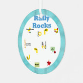 Rally Rocks Metalen Ornament (Voorkant links)