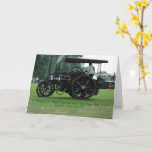 Rally rond Steam Engine Verjaardag Kaart (Gele Bloem)