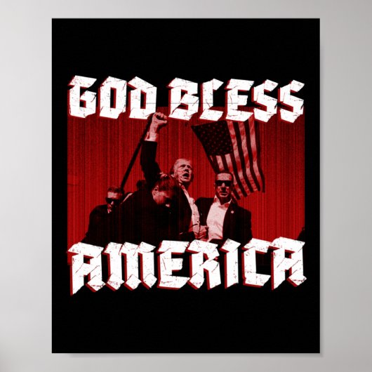 Rally schieten God zegene Amerika in 2024 Poster (Voorkant)