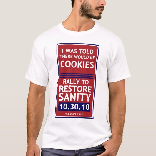 Rally Shirt - Ik werd verteld dat er koekjes zoude (Voorkant)