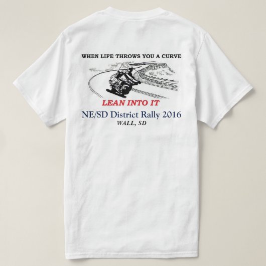 Rally Shirten NE/SD District T-shirt (Design achterkant)