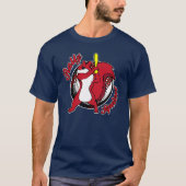 Rally Squirrel - Mannen blauw T-shirt (Voorkant)
