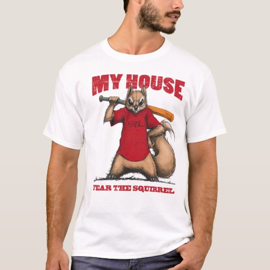 Rally Squirrel T-shirt Angst De eekhoorn (Voorkant)