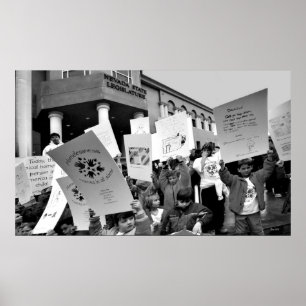 Rally voor daklozen poster