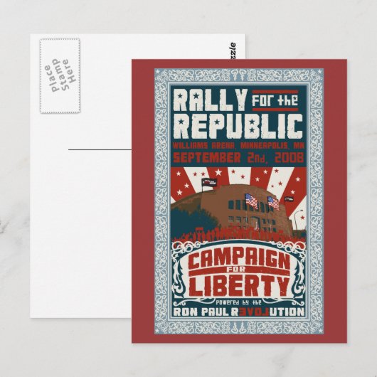 Rally voor de Republiek Briefkaart (Voorkant / Achterkant)