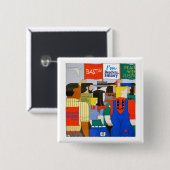 Rally voor Hillary in 2016 Vierkante Button 5,1 Cm (Voorkant /achterkant)