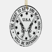 Rally voor ons kerstfeest keramisch ornament (Rechts)